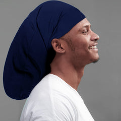 Gorro Tatuo verde militar para dormir, cabello rasta, elástico y suave.
