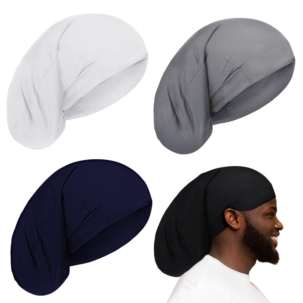 Gorro tatuo para rastas negro, uso nocturno cómodo y reducción de frizz