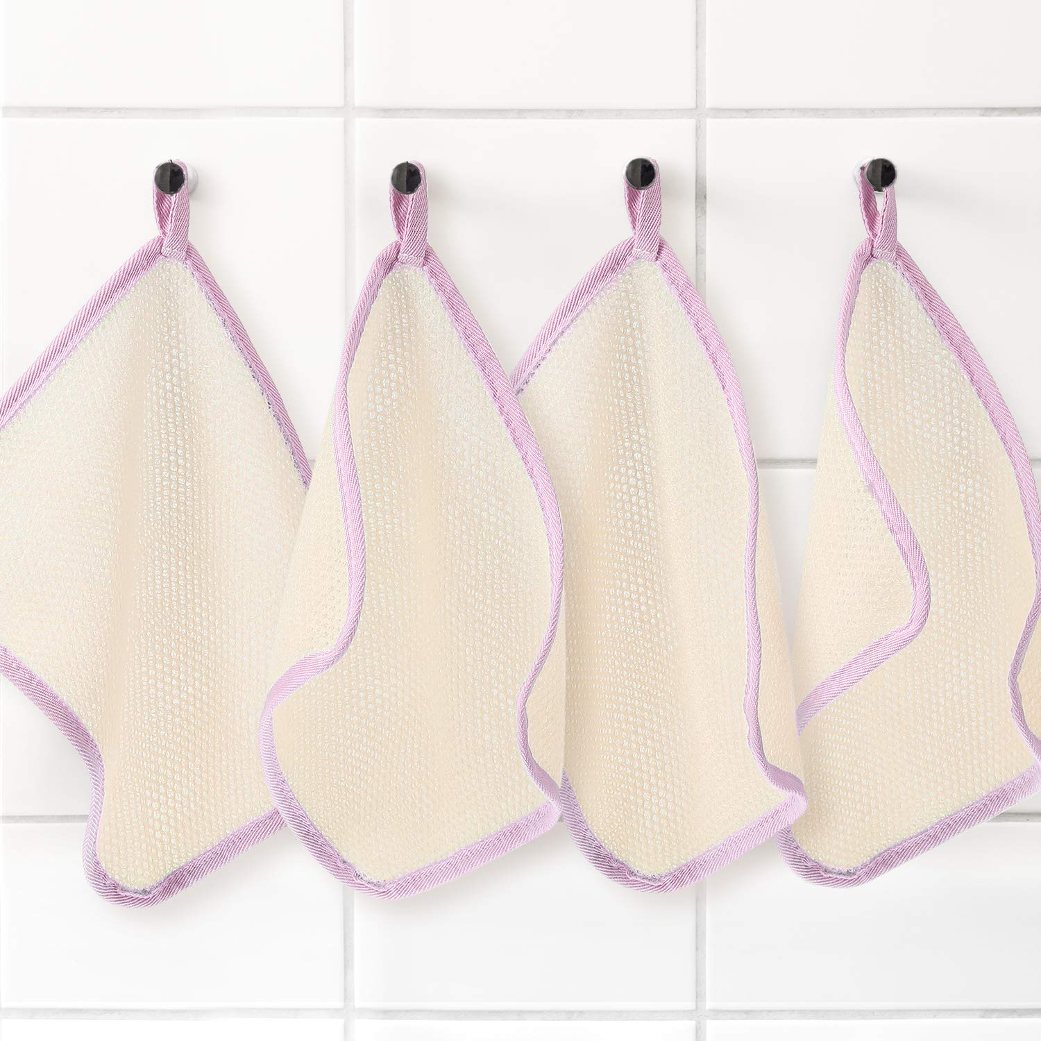 Tatuo set de 5 paños exfoliantes para cuidado diario.