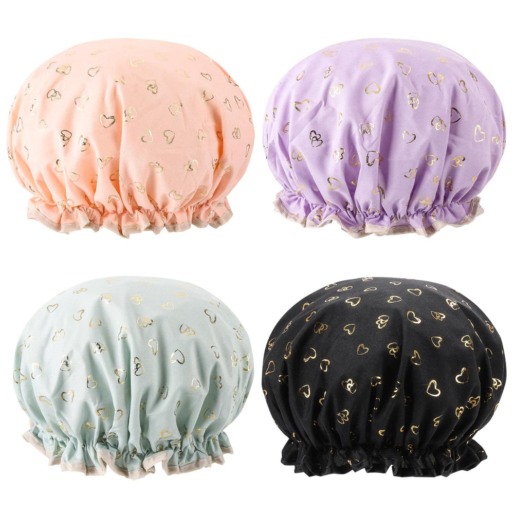 Gorro de ducha Tbestmax con doble capa mantiene el cabello seco durante la ducha.