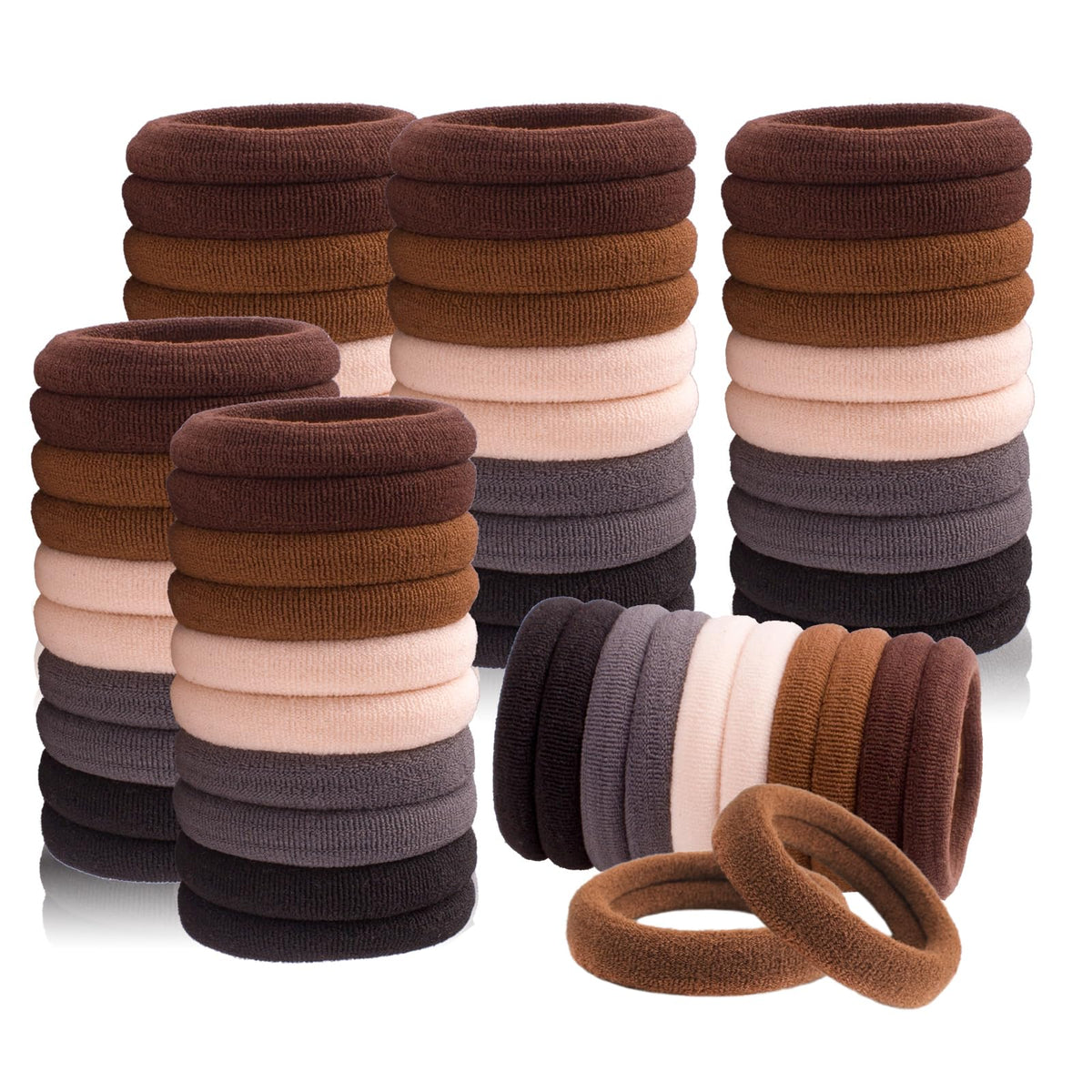 Gomas de TBUKEOM sin daño para cabello, 100 piezas, uso diario confiable.