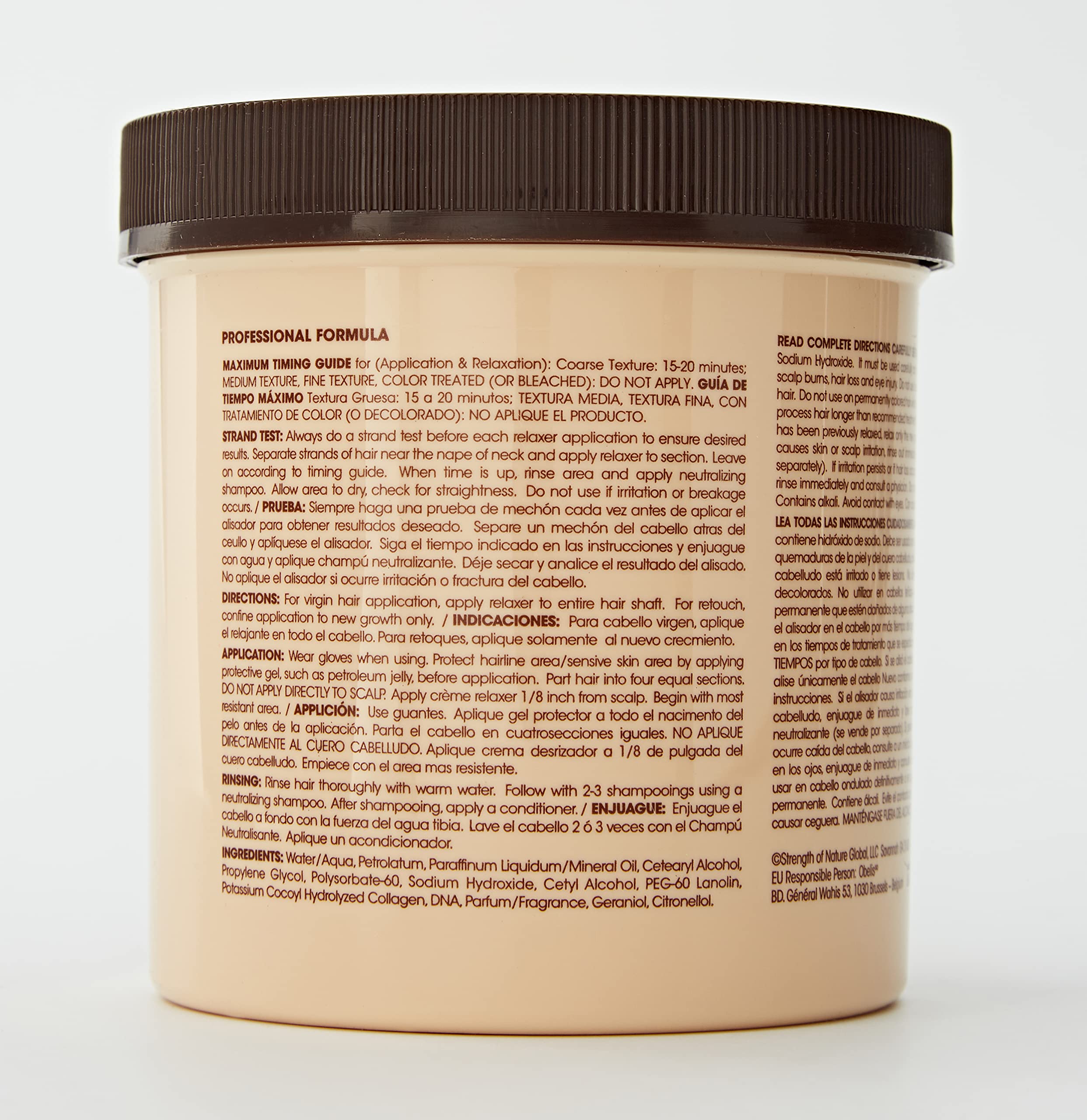 TCB Relajante sin base crema para cabello, aplicación suave en la mano.