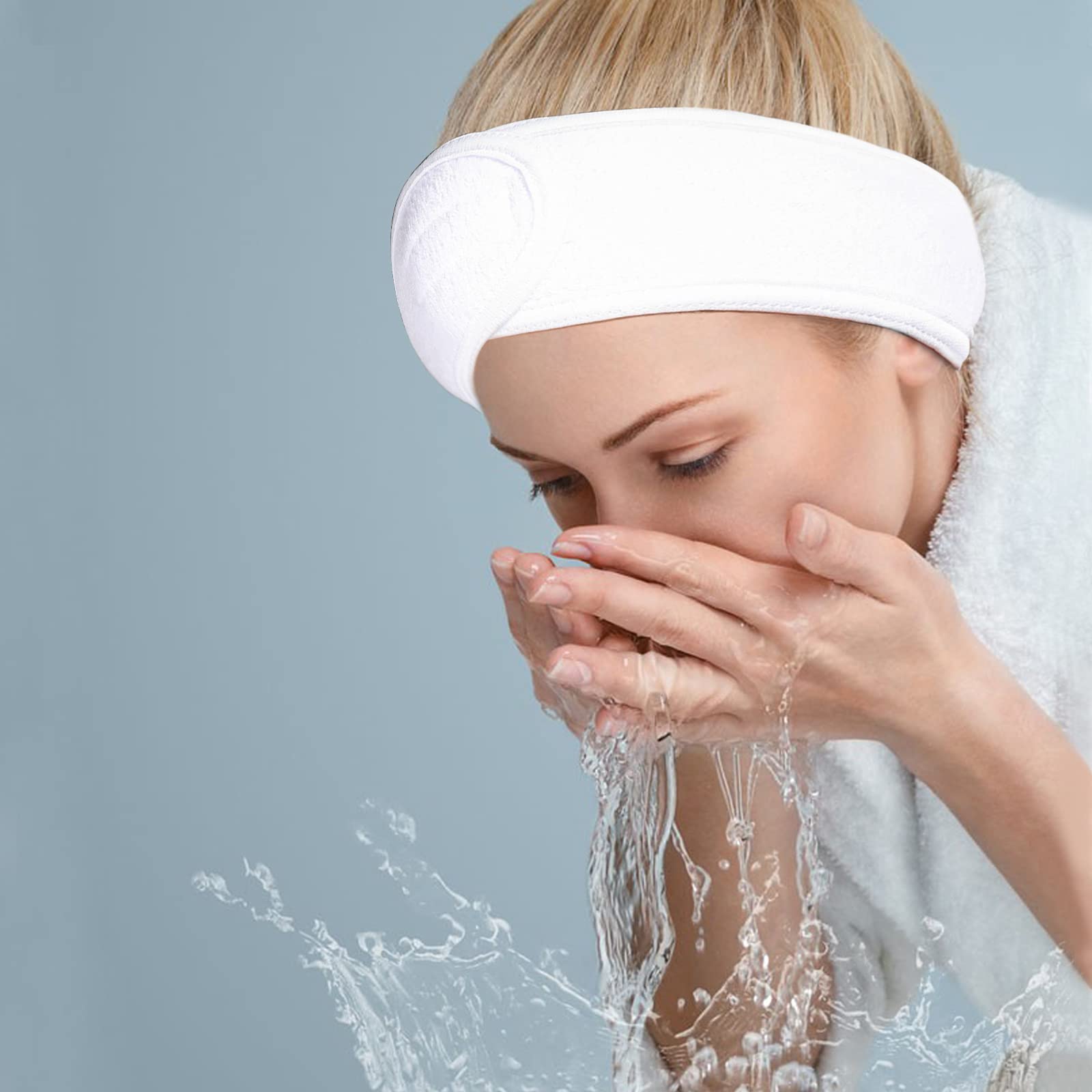 TDHDIKE banda para rostro spa es lavable y resistente al lavado frecuente.