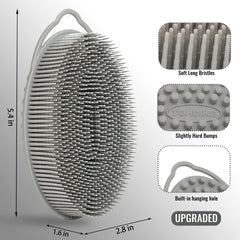 TDHDIKE lufa silicona cuerpo gris: limpieza eficiente con textura suave para piel delicada.