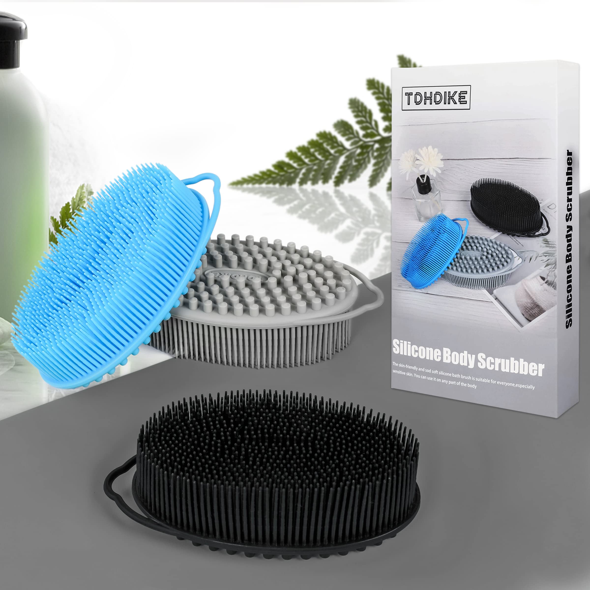 TDHDIKE lufa silicona uso diario: resistente al calor y apta para aceites esenciales.