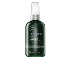 Tea Tree Lavender Mint en botella muestra cuidado nocturno para cabello dañado.