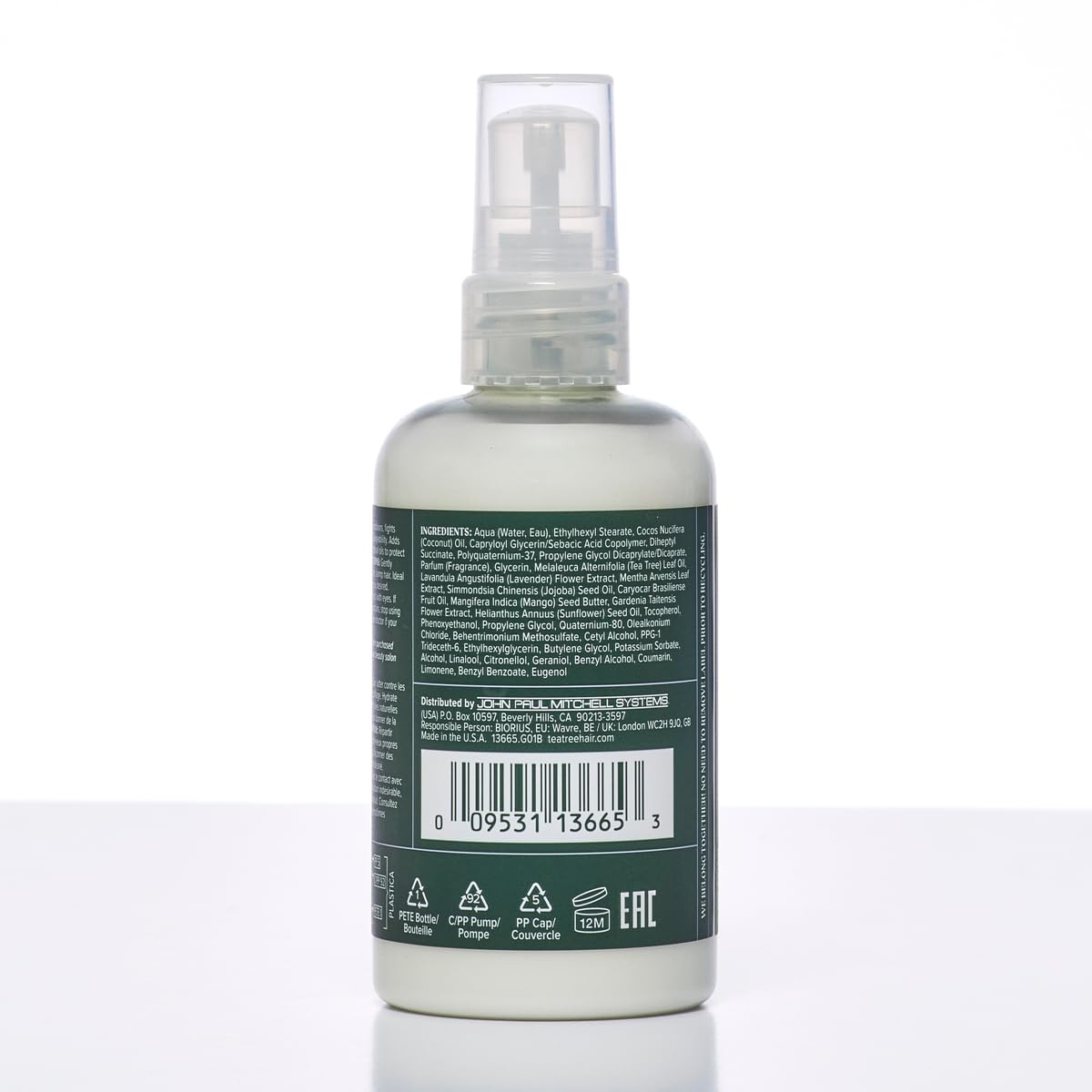 Tea Tree Lavender Mint Moisture Milk cabello rizado más manejable.