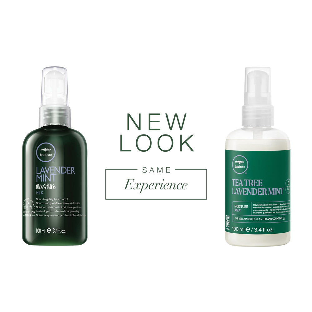 Tea Tree Lavender Mint Moisture Milk textura cremosa para peinar rizos.