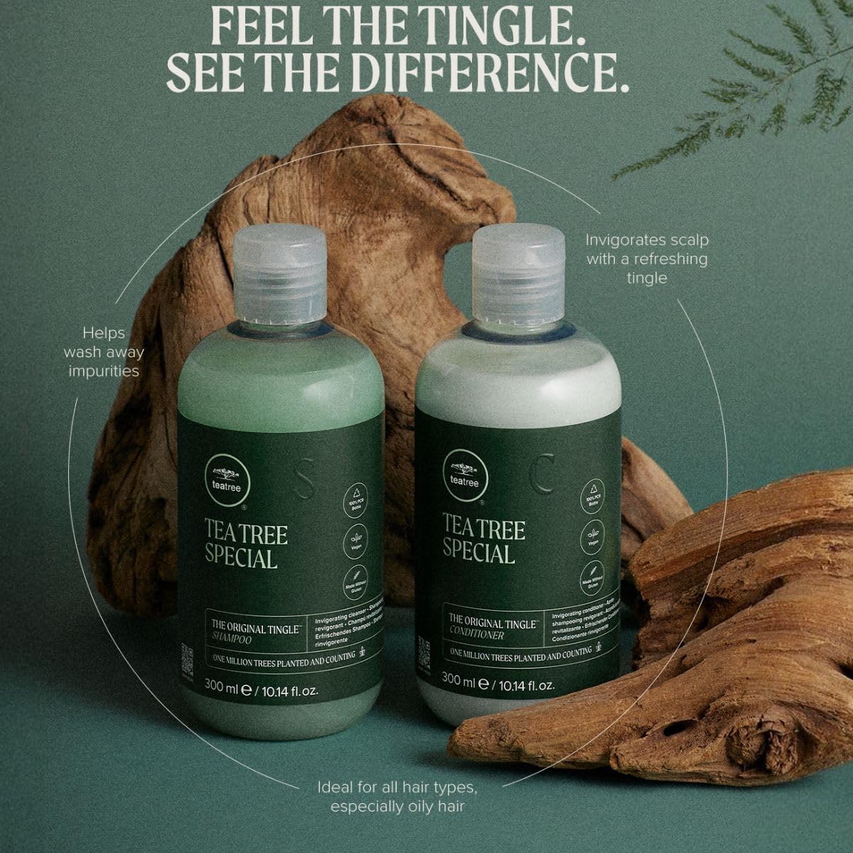 Tea Tree Special, uso diario para cabello de todo tipo, limpio y ligero.
