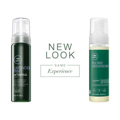 Tea Tree textura cremosa espuma facilita desenredado suave sin agua.
