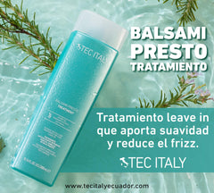 Tec Italy Balsamo Presto, cabello más brillante tras uso suave.