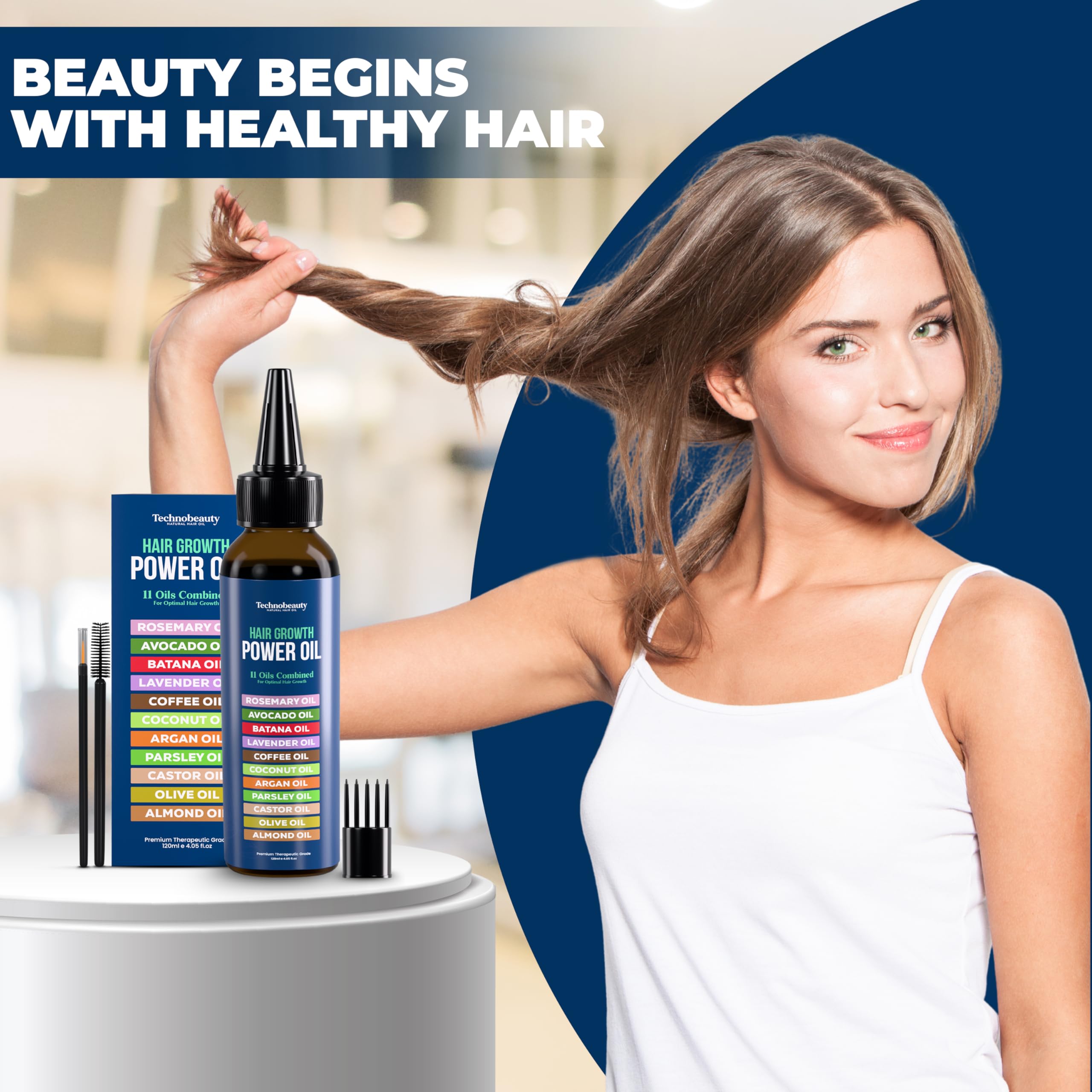 Technobeauty Rutina capilar fácil con gotas recomendadas.