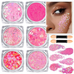 Teenitor brillo para cara en gel rosa con efecto deslumbrante.
