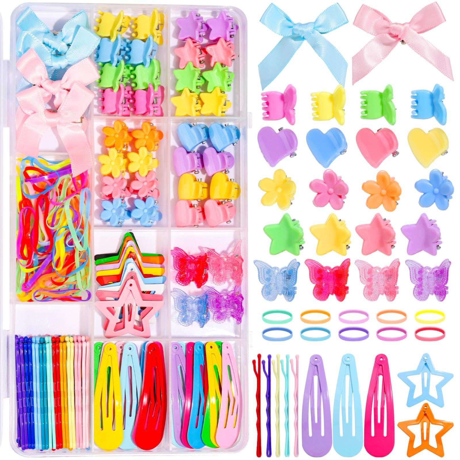 Broches de pelo mariposa Teenitor para peinados coloridos y duraderos