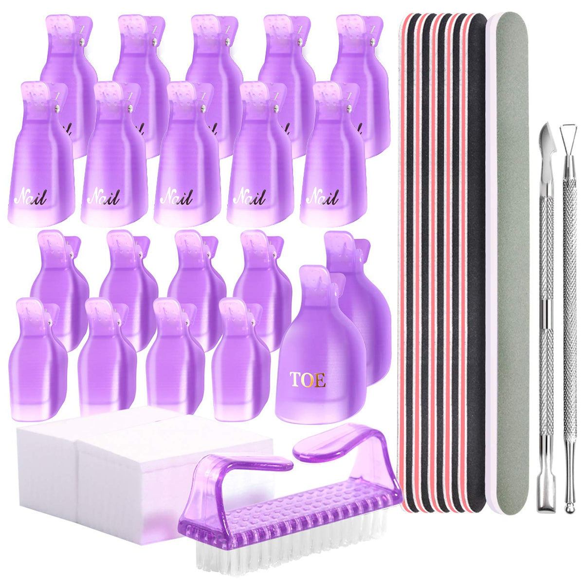 Teenitor clips de remoción de gel para uñas, fácil uso en manos.