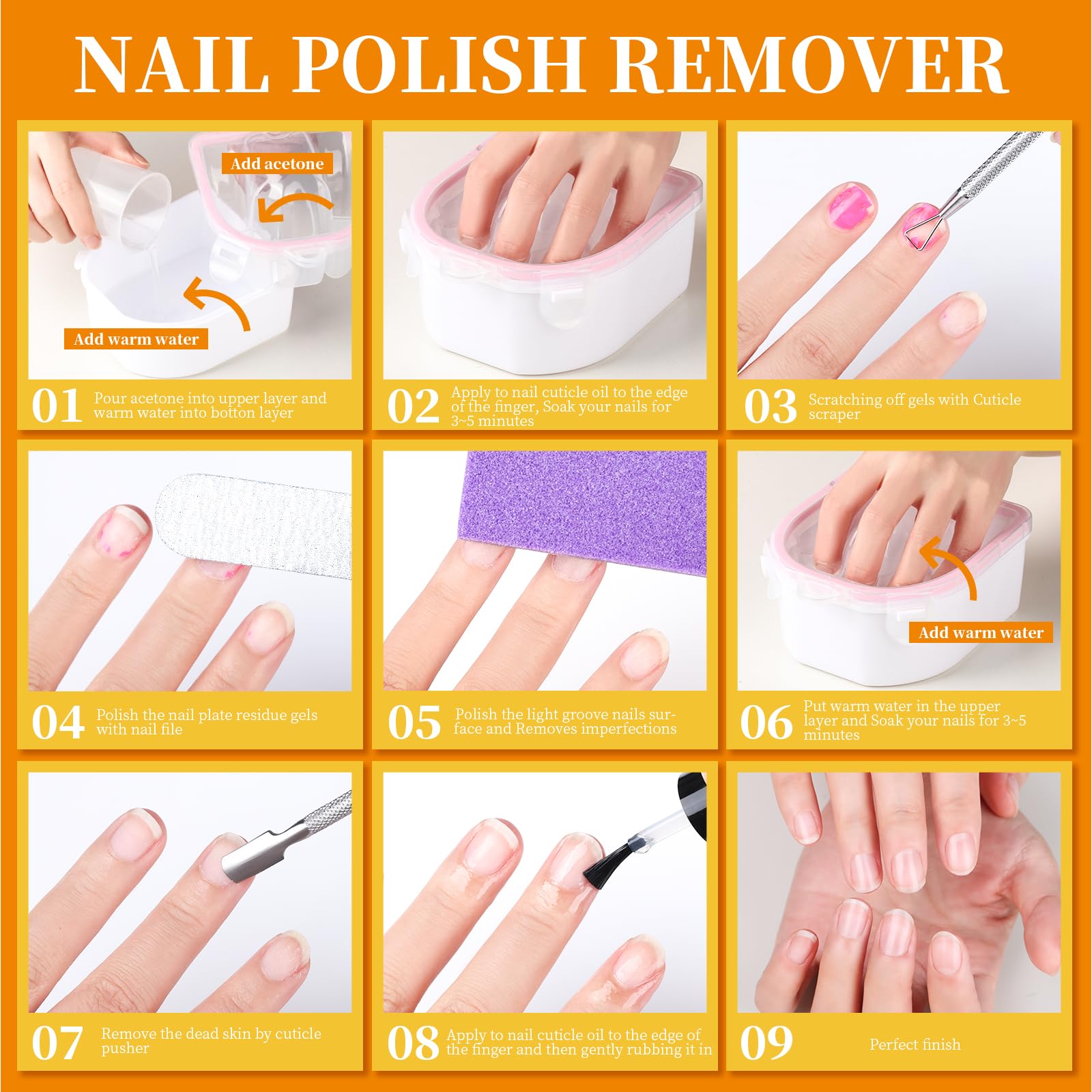 Teenitor conjunto de manicura completo, todo en 1 para mantenimiento de uñas