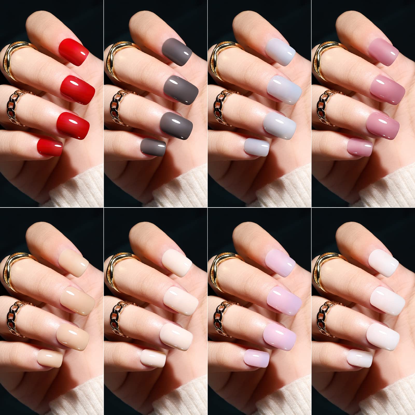 Teenitor doce tallas de uñas postizas para distintos anchos.