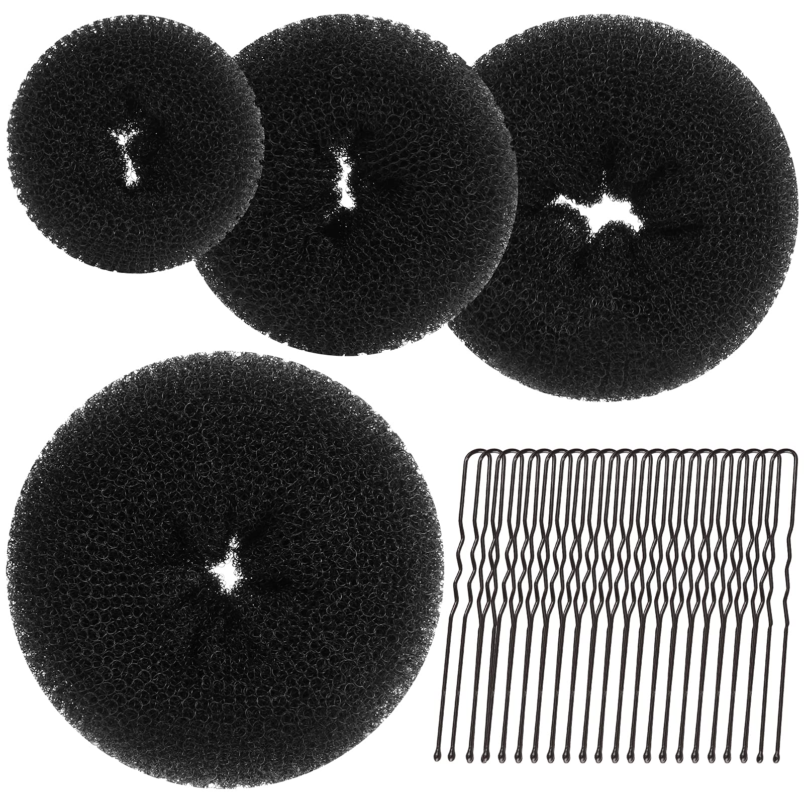 Teenitor Donut para cabello extragrande, moño elegante en minutos.