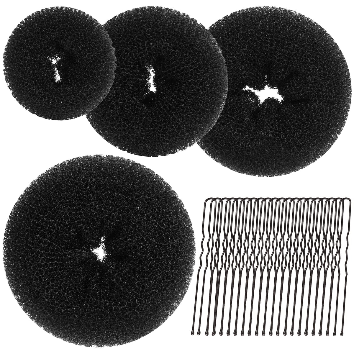 Teenitor Donut para cabello extragrande, moño elegante en minutos.