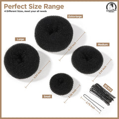 Teenitor Donut para cabello grande, estilo rápido y cómodo.