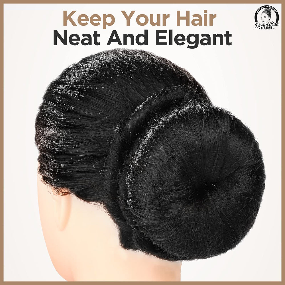 Teenitor Donut para cabello pequeño, moño estable y suave.