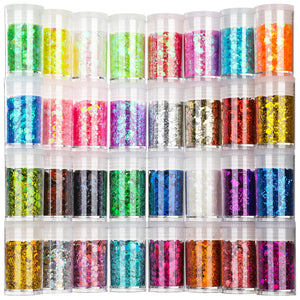 Teenitor Festival Glitter, mezcla 32 colores para brillo facial llamativo