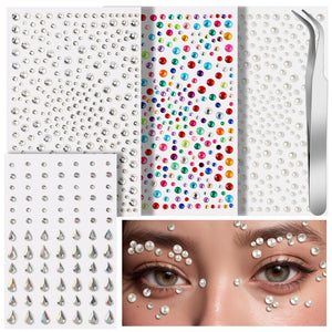 Gemas faciales autoadhesivas de Teenitor para ojos brillantes, uso sencillo y seguro.