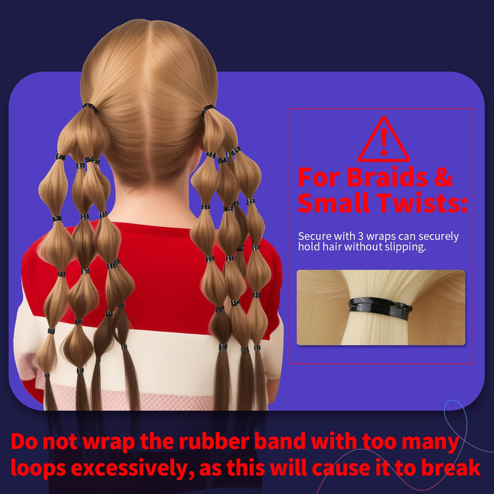 Teenitor gomas elasticas para pelo en trenzas, sujetan sin enganchar.