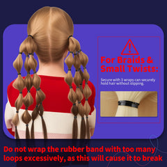 Teenitor gomas elasticas para pelo en trenzas, sujetan sin enganchar.