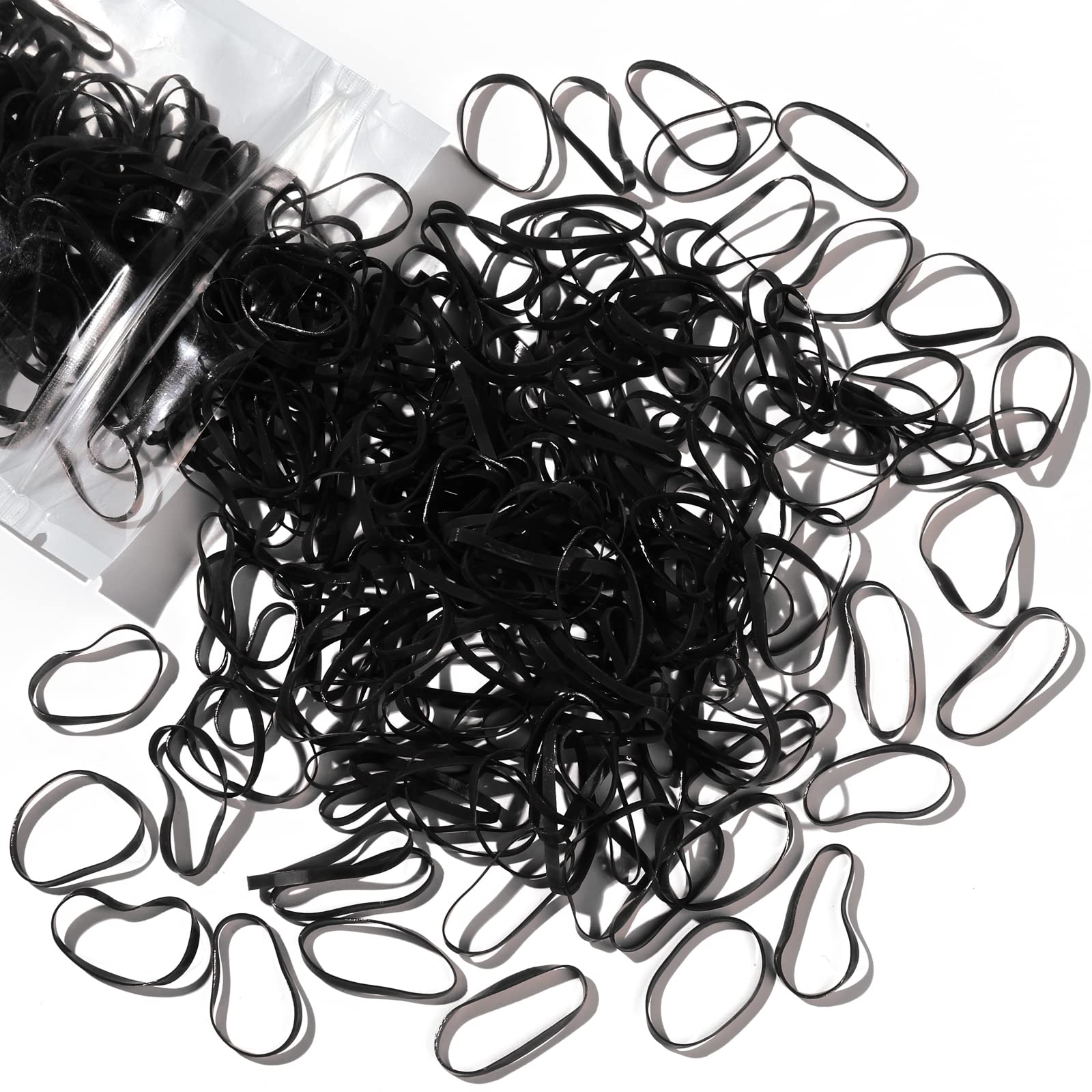 Teenitor gomas para el pelo negro, empaque de 300 para repuestos y disponibilidad.