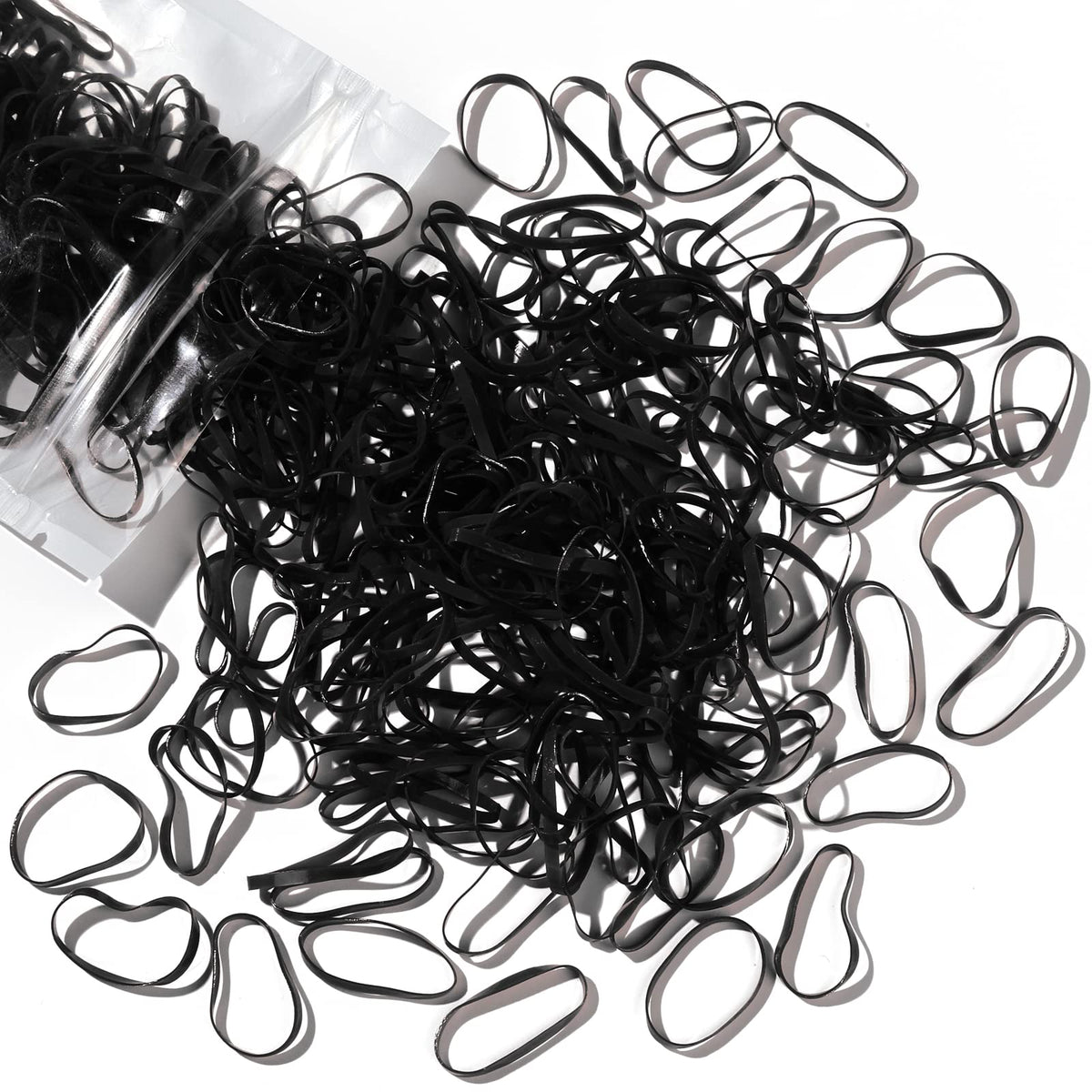 Teenitor gomas para el pelo negro, empaque de 300 para repuestos y disponibilidad.
