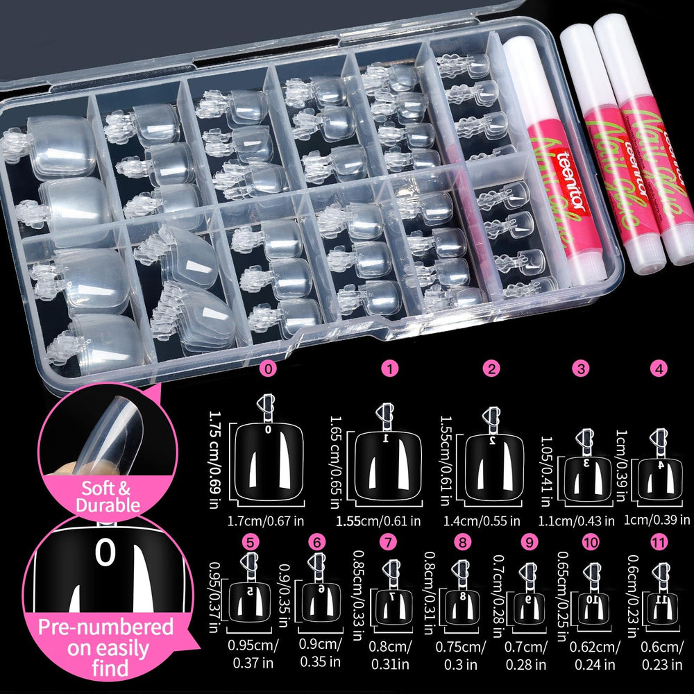 Teenitor conjunto de accesorios para uñas de los pies, almacenamiento compacto
