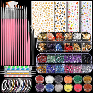 Teenitor kit de artes para uñas, pinceles para crear diseños detallados.