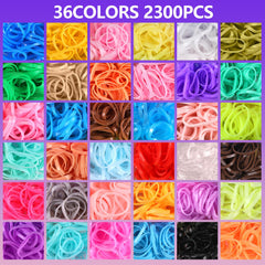 Teenitor juego de ligas cabellos 2300 piezas para múltiples looks coloridos.
