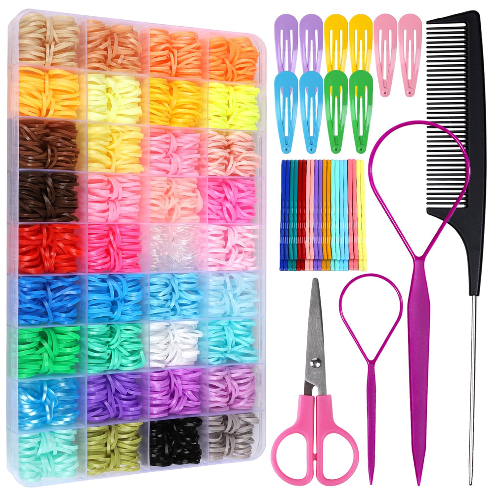 Teenitor ligas elásticas 36 colores para peinados variados y duraderos.