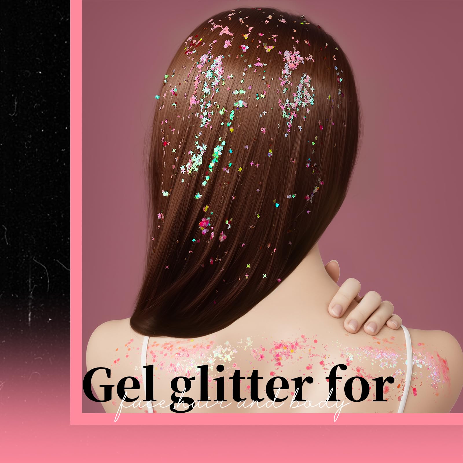 Teenitor maquillaje para festival con brillo rosa, looks festivos.