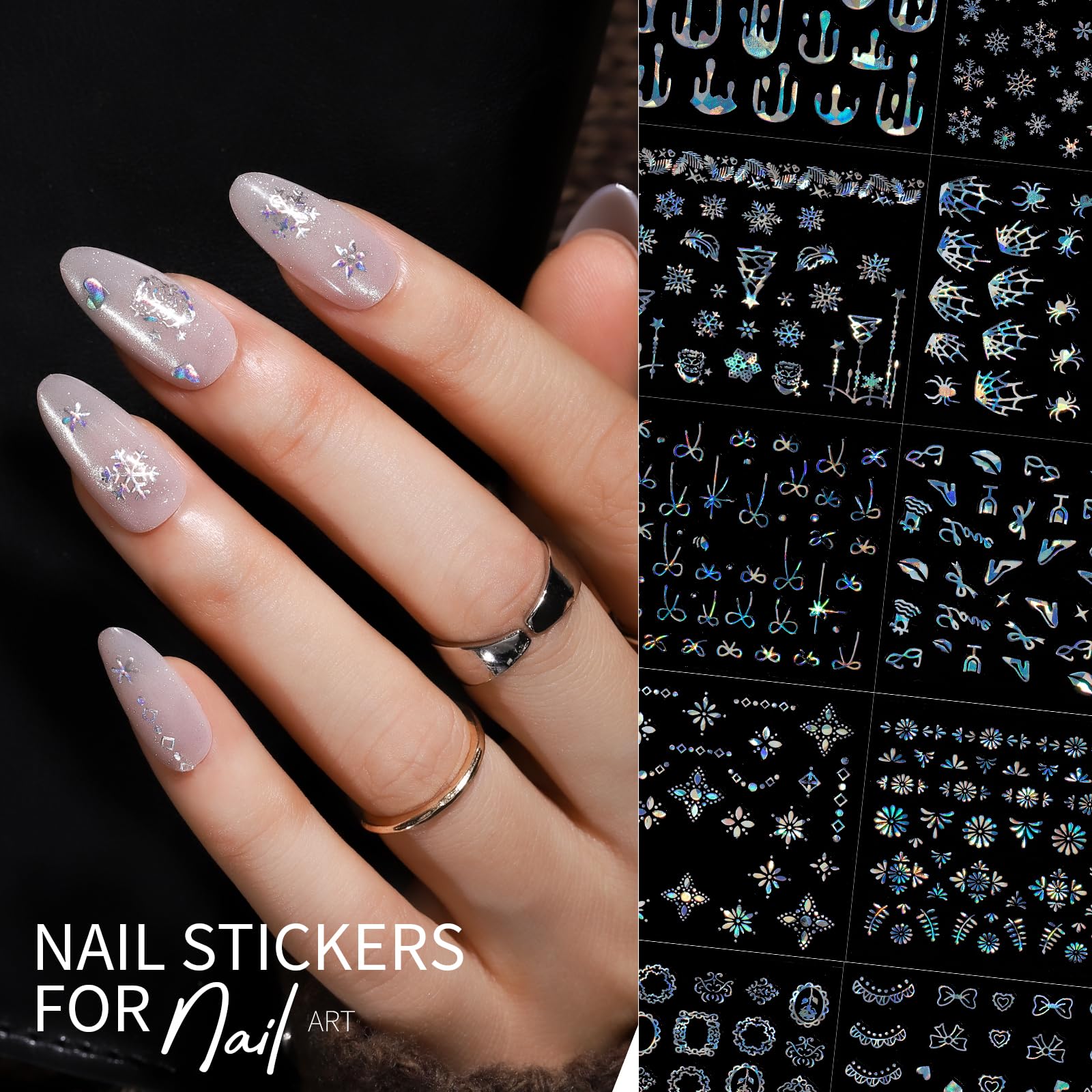Teenitor: motivos navideños, ideales para uñas festivas y brillantes.