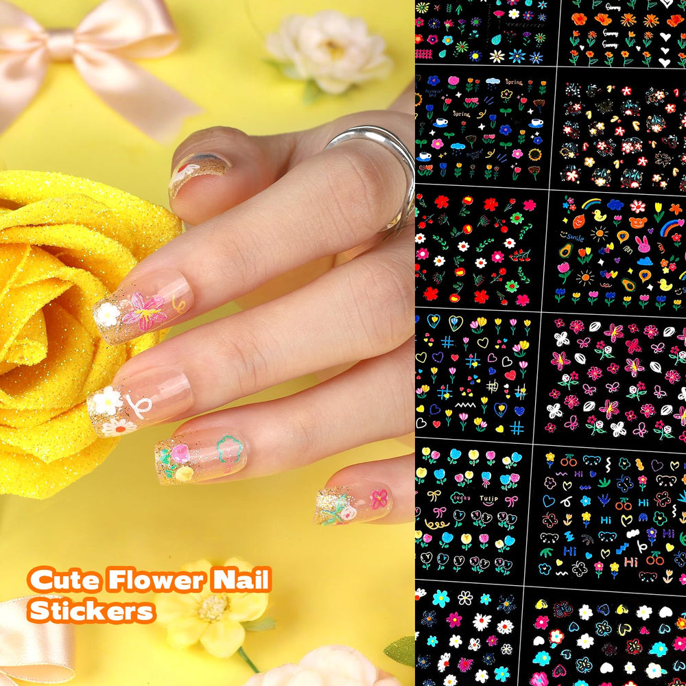 Teenitor pegatinas de uñas mariposa: acabado brillante para un look veraniego.