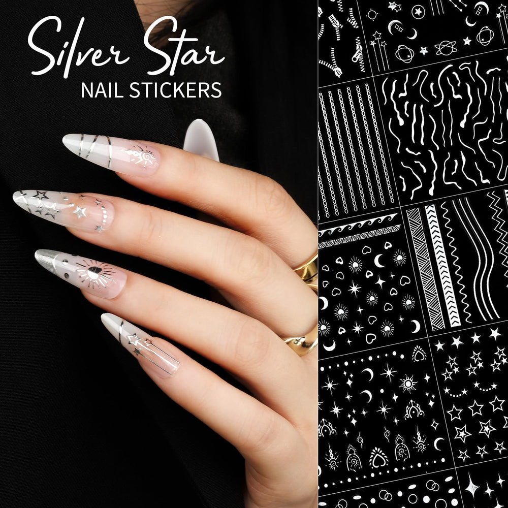 Teenitor pegatinas de uñas navidad-halloween para festividades.