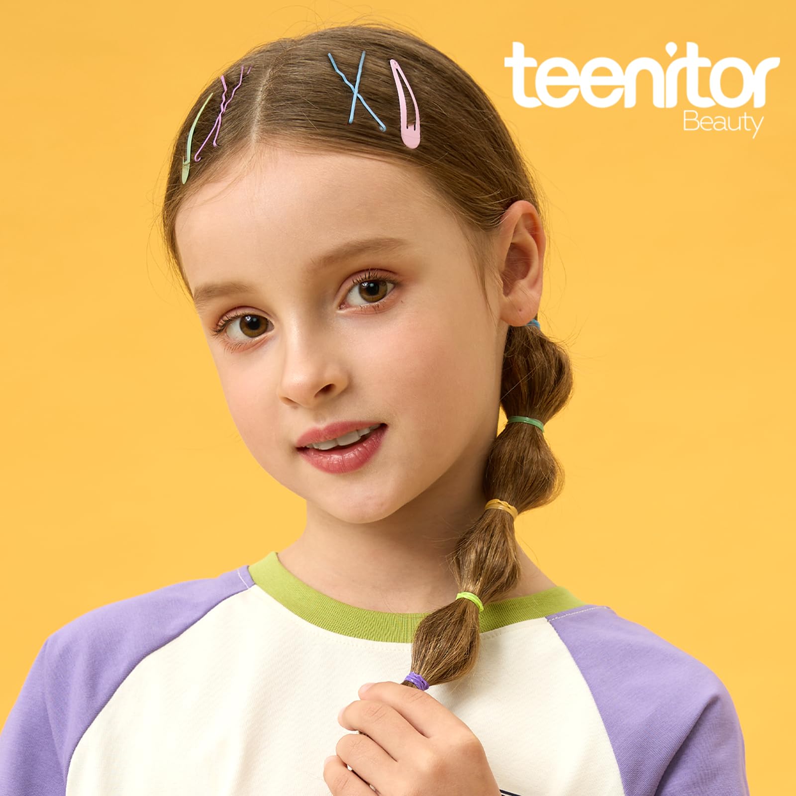 Teenitor pinzas de sujeción en 5 colores para estilos seguros.