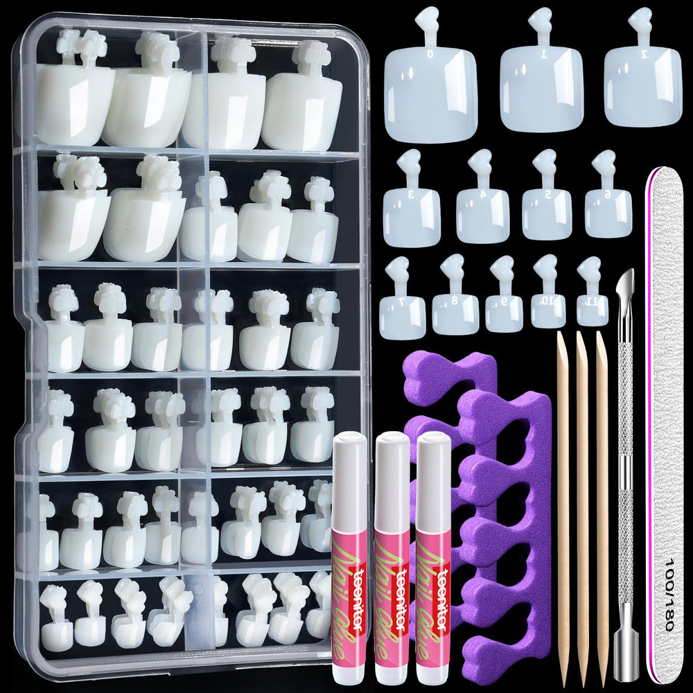Teenitor Uñas de dedo naturales 120 piezas para una manicura rápida y natural