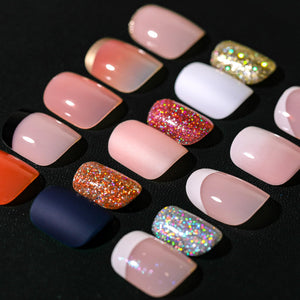 Uñas Teenitor francesas cortas redondas para un estilo diario elegante.