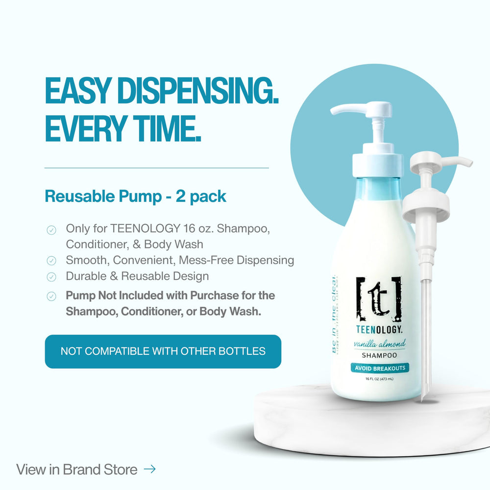 Envase de 473 ml de Teenology Teen Shampoo para uso diario.