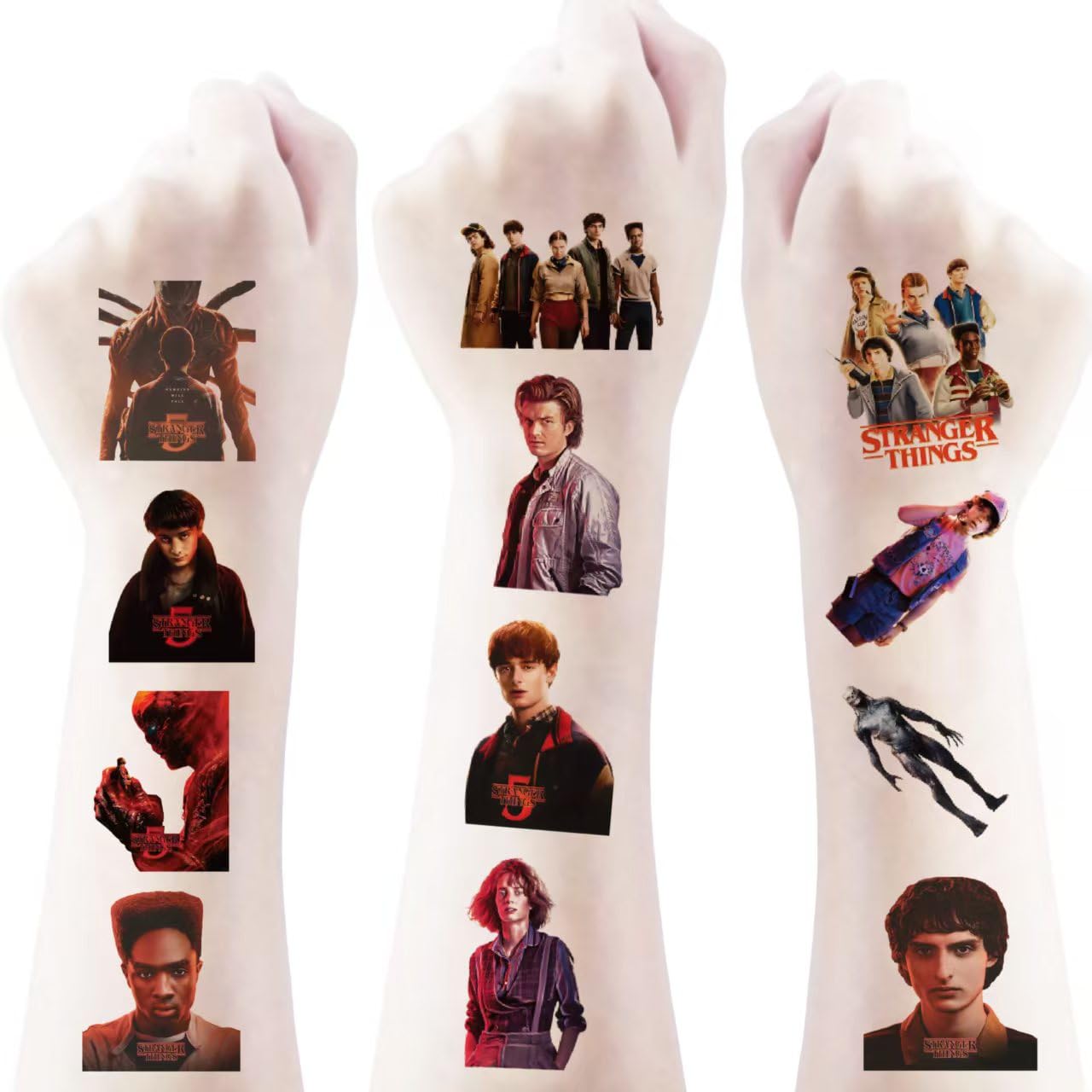Teeo Deeo tatuajes temporales Stranger Things para fiestas temáticas infantiles.