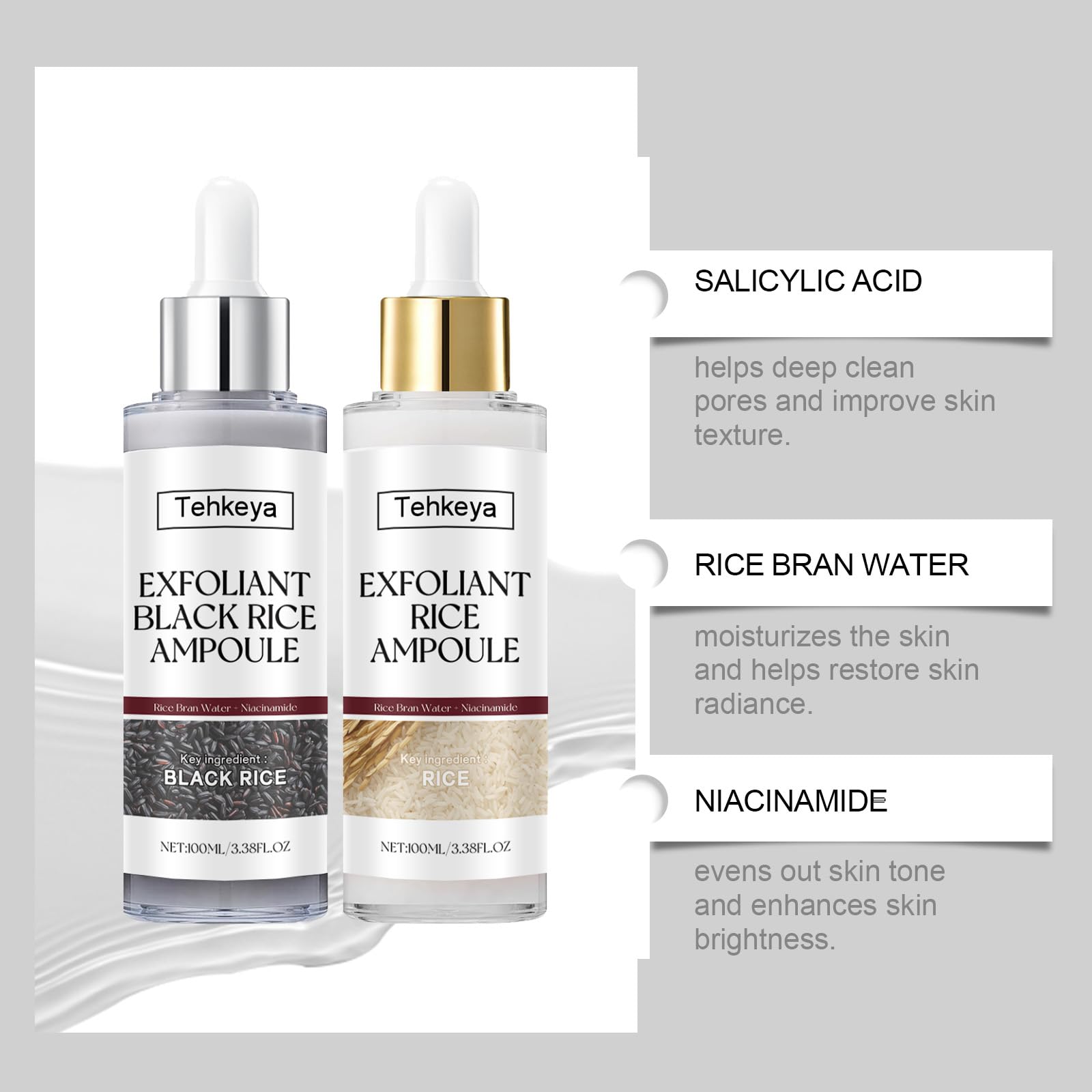 Tehkeya Peel Shot Glow Ácido Hialurónico, hidratación profunda para piel más suave.