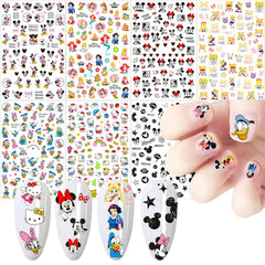 Temote estampas uñas dibujos animados 3D para decoración rápida de uñas