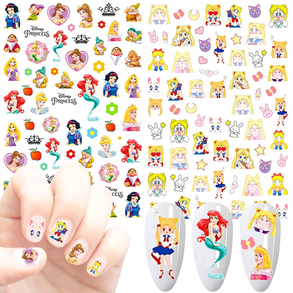 Temote pegatinas uñas 3D con personajes divertidos para manicura