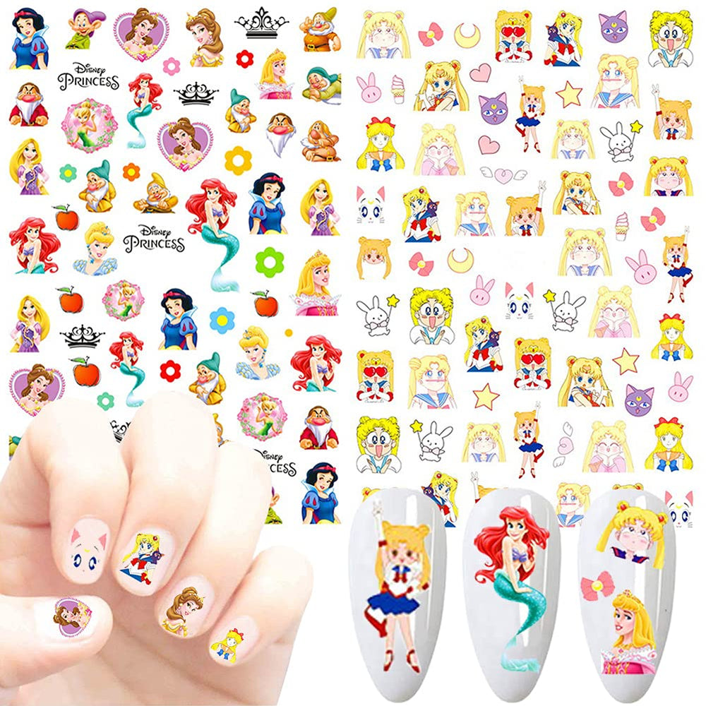 Temote pegatinas uñas 3D con personajes divertidos para manicura