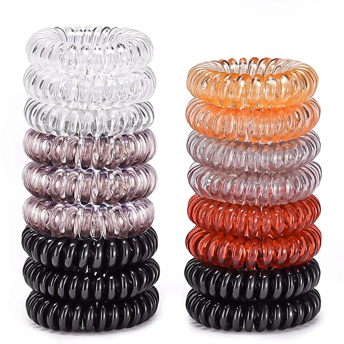 Teqifu coleteros espiral multicolor para peinados sin tirones.