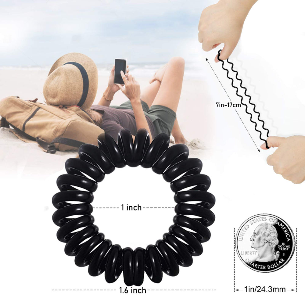Teqifu coleteros espiral negro, duradero y flexible para cualquier ocasión.